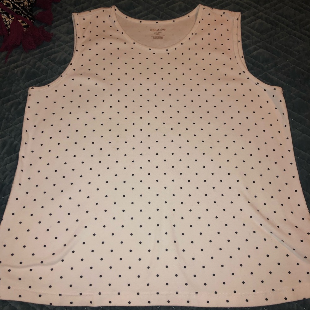 Classic Polka Dot Sleeveless Tee
